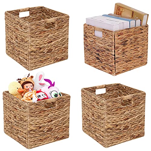 JGJCYO9 Storage Baskets Wicker Cube Baskets Foldable Handwoven Wate...