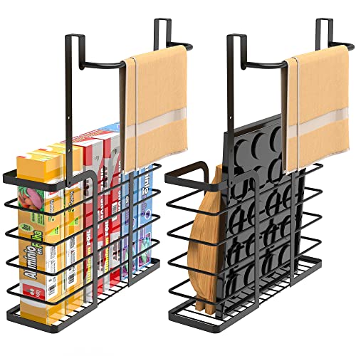 KEGII 2 Pack Cabinet Door Organizer - Cutting Board Holder Rack wit...