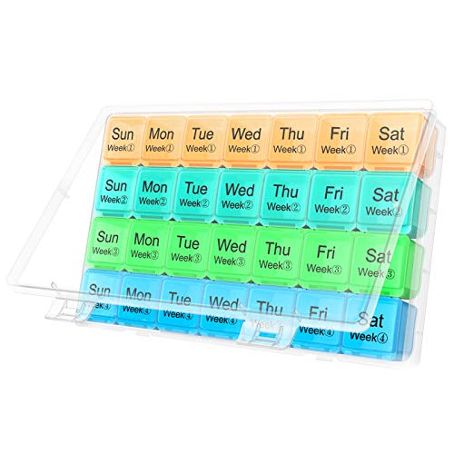 Large Monthly Pill Organizer 28 Day Medication Organizer Storage by...