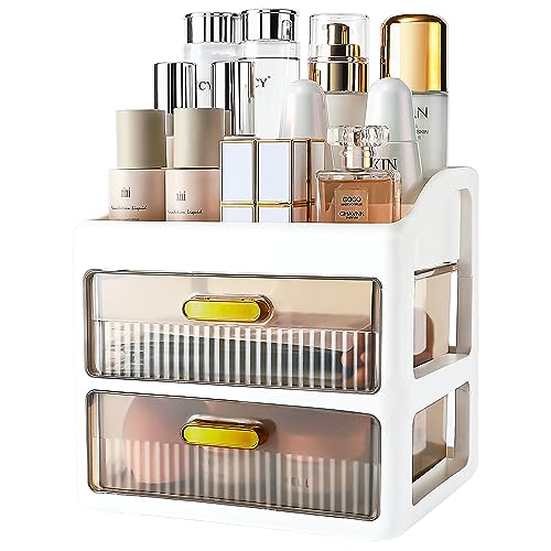 Makeup Organizer,Cosmetic Organizer Storage with 2 Large Drawers,Co...