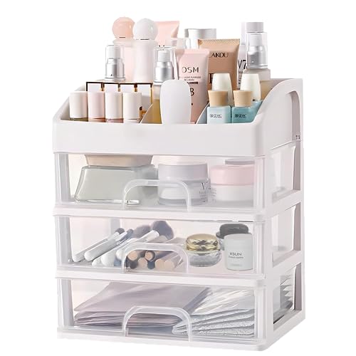 Makeup Organizer,Cosmetic Organizer Storage with 3 Large Drawers,Co...