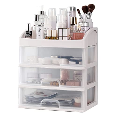 Makeup Organizer with 3 Drawers, Cosmetic Display Cases, Makeup Sto...