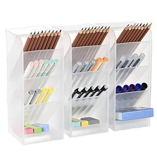 Marbrasse 3 Pcs Big Desk Organizer- Pen Organizer Storage for Offic...