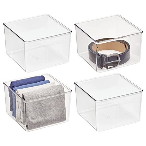 mDesign Plastic Drawer Organizer Square Box, Storage Organizer Bin ...