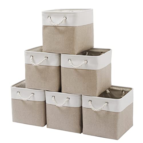 MidmmVick 11 x 11 Inch Cube Storage Bins, 6 Pack Large Collapsible ...