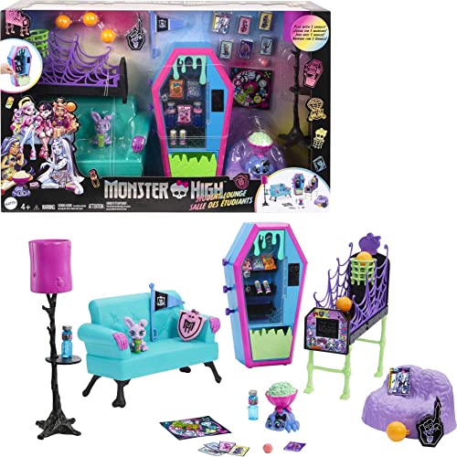 Monster High Student Lounge Playset, Doll House Furniture and Theme...