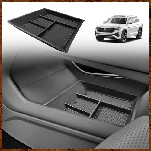 Muslogy for VW Atlas 2024 Lower Center Console Organizer Storage In...