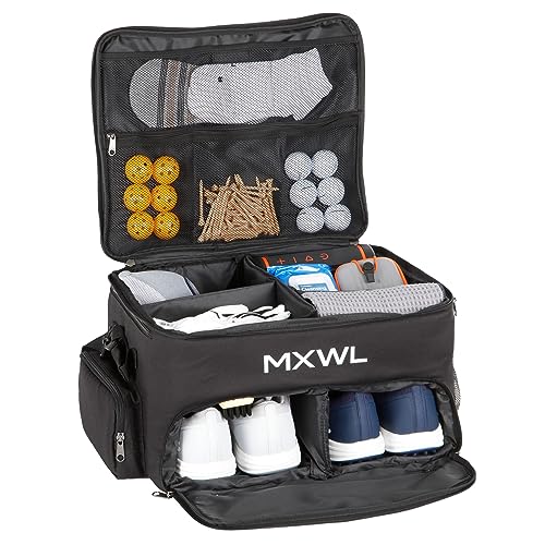 MXWL Heavy Duty Golf Trunk Organizer w Shoulder Strap- Design with ...