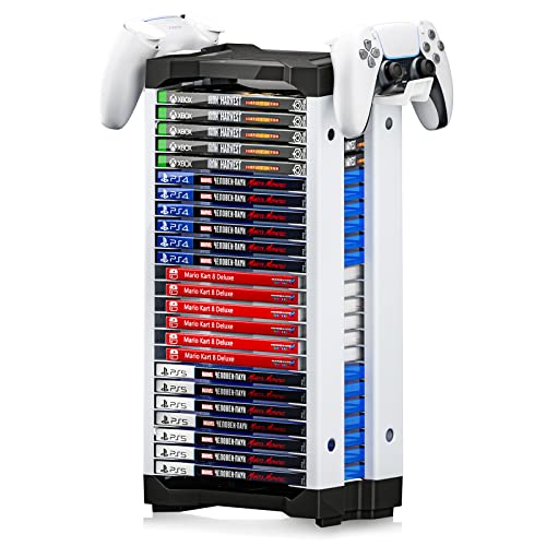 Nargos Video Game Storage Tower for PS5  PS4  PS3  PS2  Xbox One Xb...