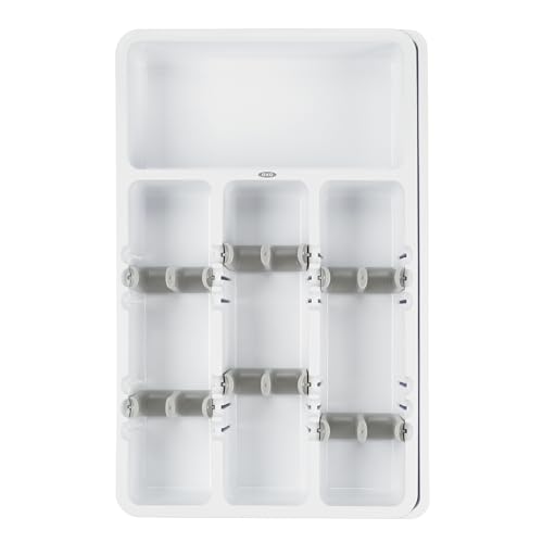 OXO Good Grips Expandable Utensil Organizer, 9.75 inches, White...