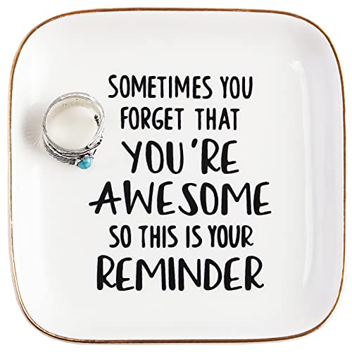 PUDDING CABIN Inspirational Gifts for Women Ring Dish You re Awesom...