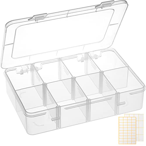 QUEFE 1 Pack 8 Grids Bead Organizers and Storage, Plastic Organizer...