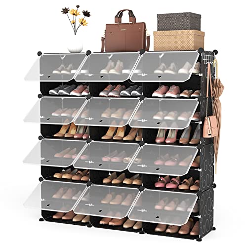 ROJASOP Portable Shoe Rack Organizer 8-Tier Shoe Cabinet 48-Pair Sh...
