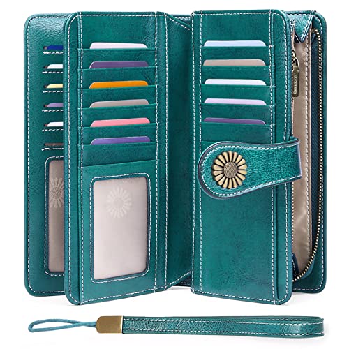 SENDEFN Wallets for Women Genuine Leather Credit Card Holder with R...