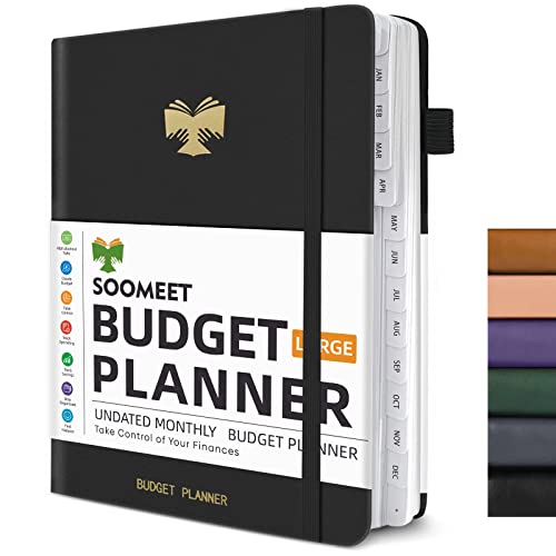 Soomeet Budget Planner with Monthly Tabs - Large Size - 7  x 10  Mo...