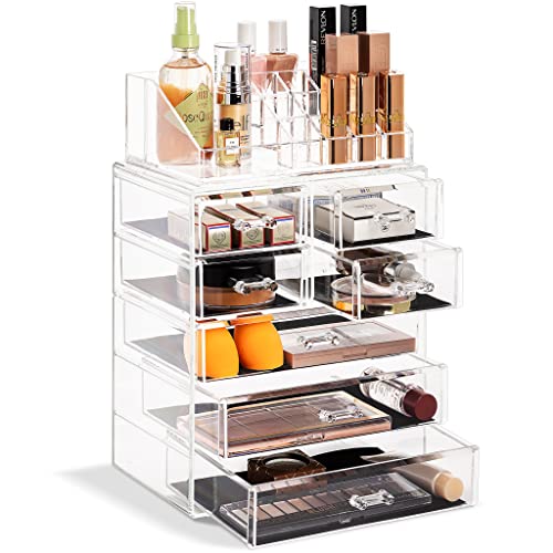 Sorbus Clear Cosmetic Makeup Organizer - Make Up & Jewelry Storage,...