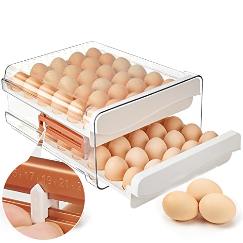 SPACY MAYA Egg Storage Container for Refrigerator,60 Egg Holder for...