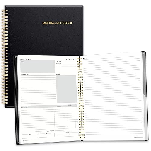 SUNEE Half Meeting Half Note - 8.5 x11  Professional Notebooks for ...