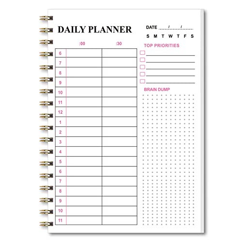 Time Blocking Planner,To Do List Notepad for Work,Spiral Time Box P...