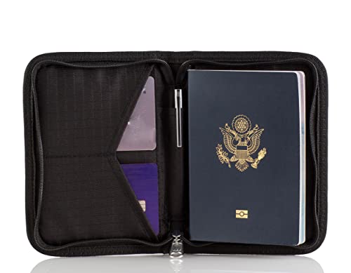 Travel Wallet & Family Passport Holder w RFID Blocking- Document Or...