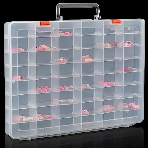Udefineit 48 Grids Clear Plastic Organizer Box with Removable Divid...