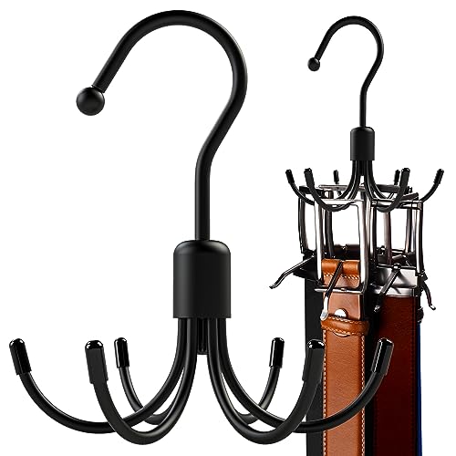Uinicor Belt Organizer -2 Pack- Belt Hanger for Closet,6 Hooks Belt...