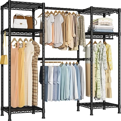 Ulif E7 Heavy Duty Garment Rack, Freestanding Clothes Organizer and...