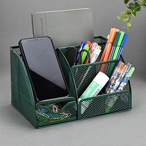 UNVARYSAM Green Desk Organizer Mesh Drawer Storage Accessories with...