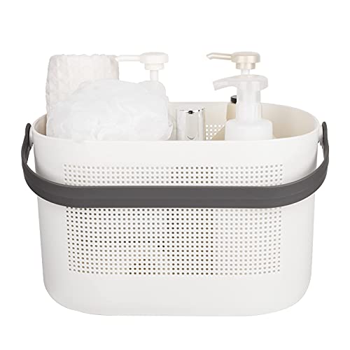 UUJOLY Plastic Storage Baskets with Handles, Shower Caddy Shelf Org...
