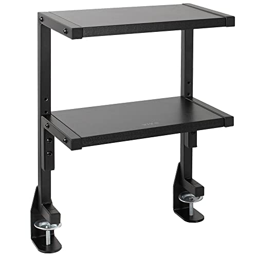 VIVO Clamp-on 13 inch Above or Below Desk 2-Tier Shelving Unit for ...
