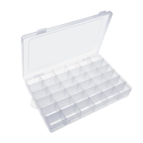 WLLHYF 36 Grids Plastic Organizer Box Clear Stackable Storage Box C...