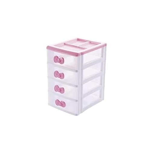 WQURC Lovely Four-tier Desk Receiving Drawers Cosmetic Case Storage...