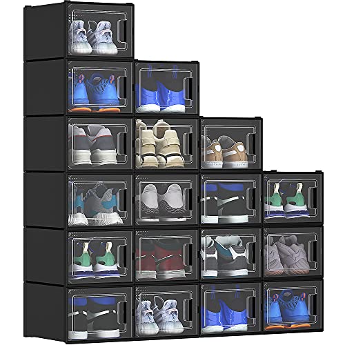 YITAHOME XL Shoe Storage Box, 18 PCS Shoe Storage Organizers Stacka...