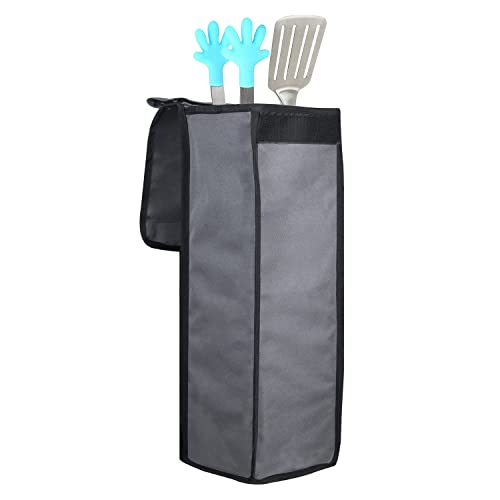 YUJHON Grill Utensil Accessory Storage Bag Grey Waterproof BBQ Tool...