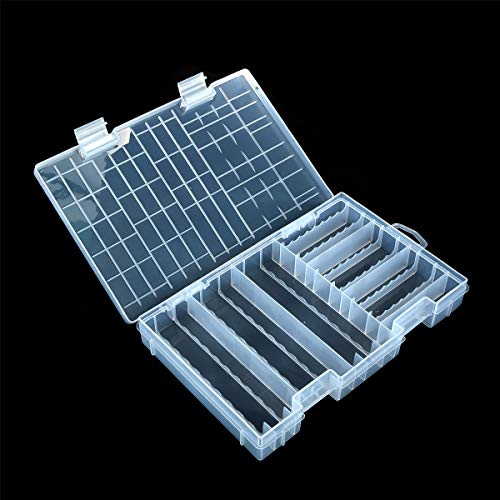 YXQ AA AAA Battery Storage Box Organizer Holder Clear Plastic Case ...