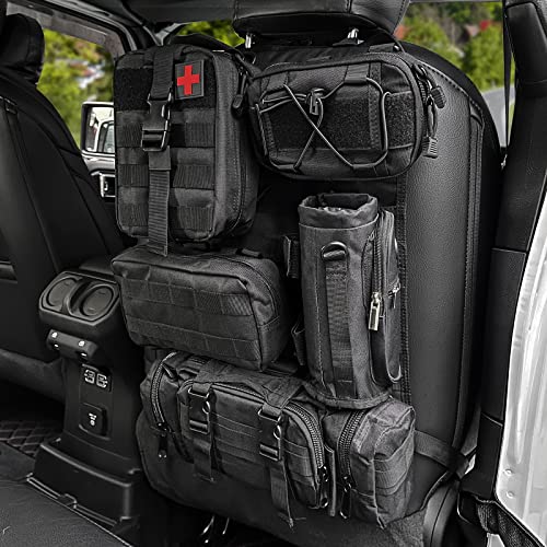 ZGAUTO Tactical Car Seat Back Organizer Bag for Truck -with 5 Detac...