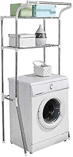 BAOYOUNI Adjustable Over Toilet Bathroom Organizer Above Washer Dry...
