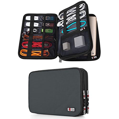 BUBM Double Layer Electronic Accessories Organizer, Travel Gear Bag...