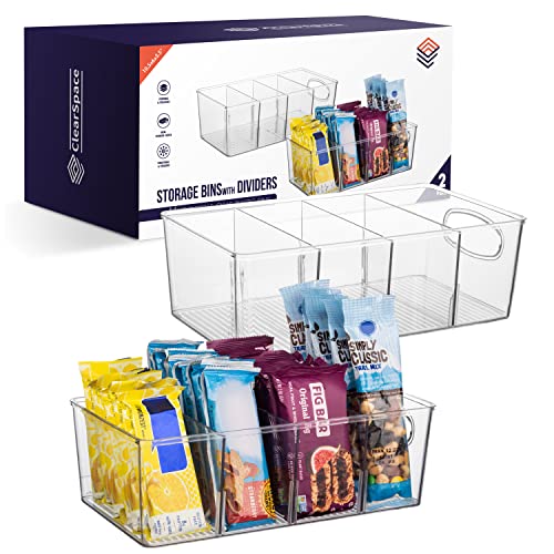 ClearSpace Plastic Pantry Organization and Storage Bins with Remova...