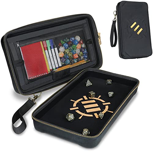 ENHANCE Tabletop Community DnD Dice Case and Dice Rolling Tray - Di...