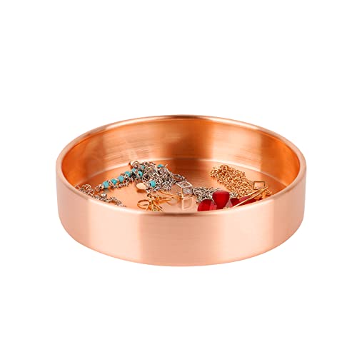 Exttlliy Circular Copper Ring Holder Jewelry Organizer Trays Muti-F...