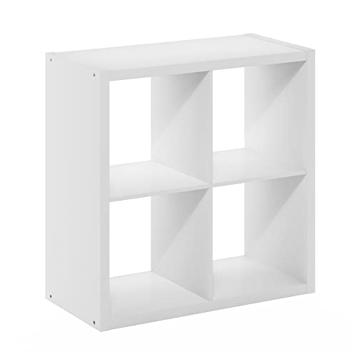 Furinno Cubicle Open Back Decorative Cube Storage Organizer, 4-Cube...