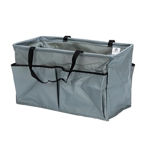 Household Essentials Grey Krush Canvas Utility Tote with Pockets | ...