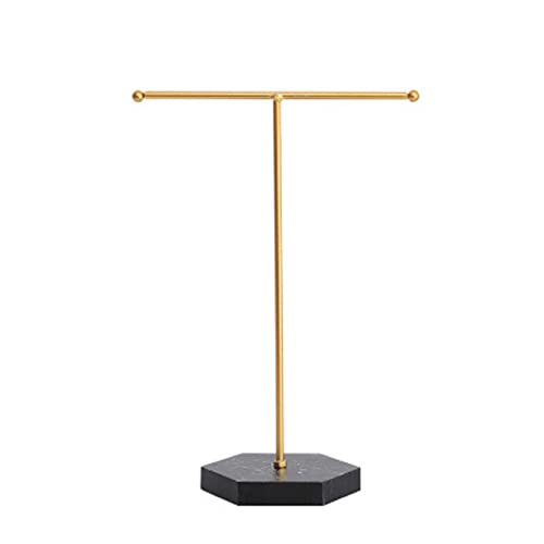 Jewelry Stand Display Necklace Holder T-Bar Plated Metal Tabletop J...