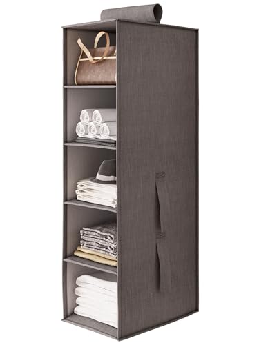 Kanrichu 2023 Upgraded 5-Shelves Hanging Closet Organizer, Extra De...