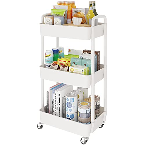 Laiensia 3-Tier Storage Cart,Multifunction Kitchen Storage Organize...