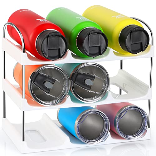 [ Large Compartment ] 3 Tier Stackable Water Bottle Organizer for C...