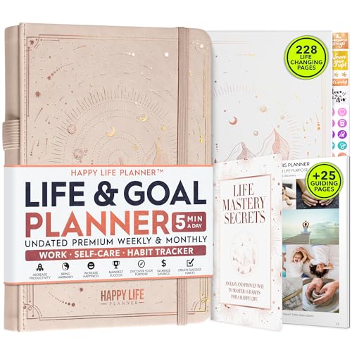 Life and Goal Planner - Undated Daily, Weekly & Monthly Planner for...