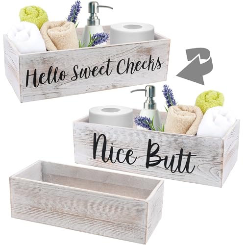 LotFancy Bathroom Decor Box 2 Pack, Hello Sweet Cheeks Nice Butt on...