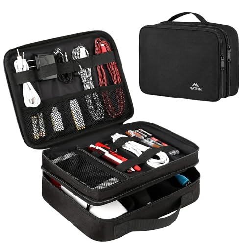 MATEIN Electronics Organizer Travel Case, Water Resistant Cable Org...